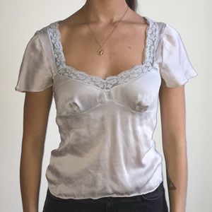 Dolce & Gabbana silk and lace top 🦋